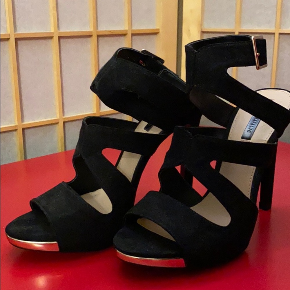 Zara Crisscross Black Heels
